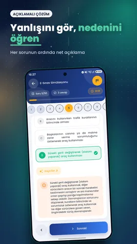 Ehliyet Sınav Soruları 2026 uygulamasının ekran görüntüsü